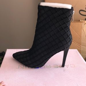Fishnet ankle booties